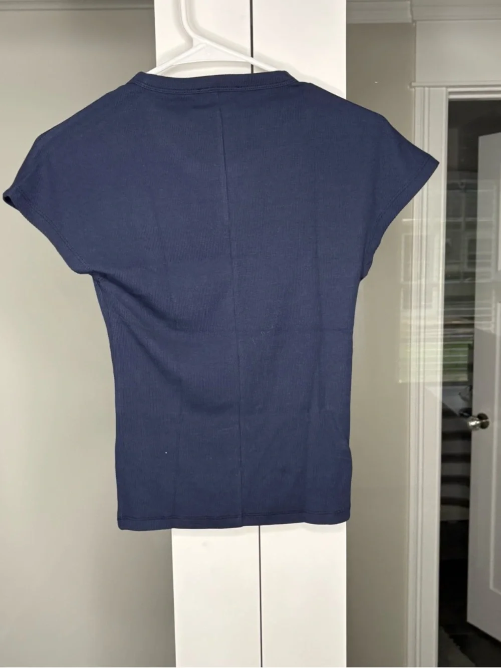 J. Crew Perfect Rib Dolman-sleeve T-shirt Navy Blue